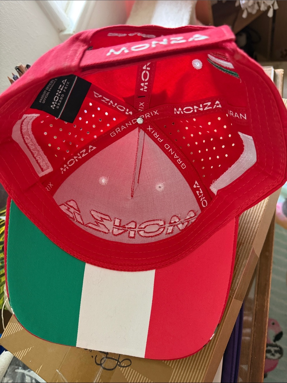 Monza Grand Prix Red Racing Cap - Picture 7 of 9